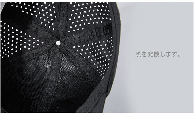 大きめサイズ　ランニングキャップ シンプル   UVカット スポーツ  メッシュ　ジョギング   日よけ 防水 反射材　帽子　レディース　メンズ