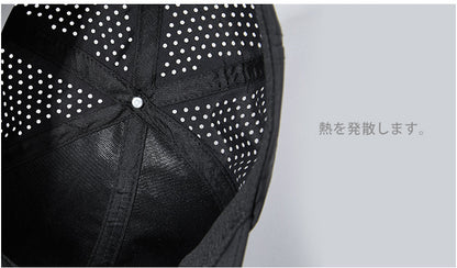 大きめサイズ　ランニングキャップ シンプル   UVカット スポーツ  メッシュ　ジョギング   日よけ 防水 反射材　帽子　レディース　メンズ
