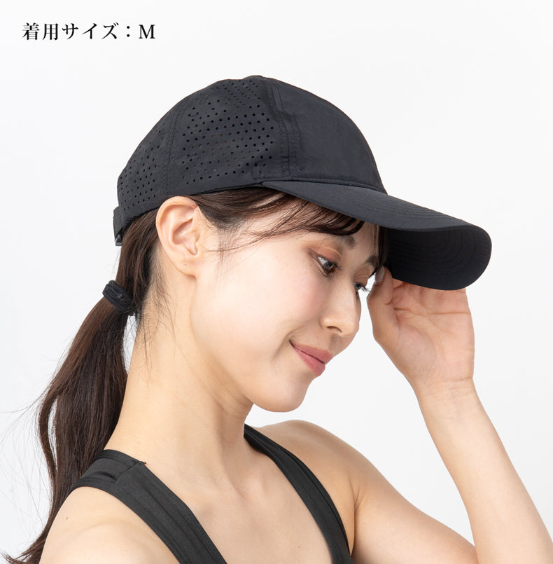 大きめサイズ　ランニングキャップ シンプル   UVカット スポーツ  メッシュ　ジョギング   日よけ 防水 反射材　帽子　レディース　メンズ