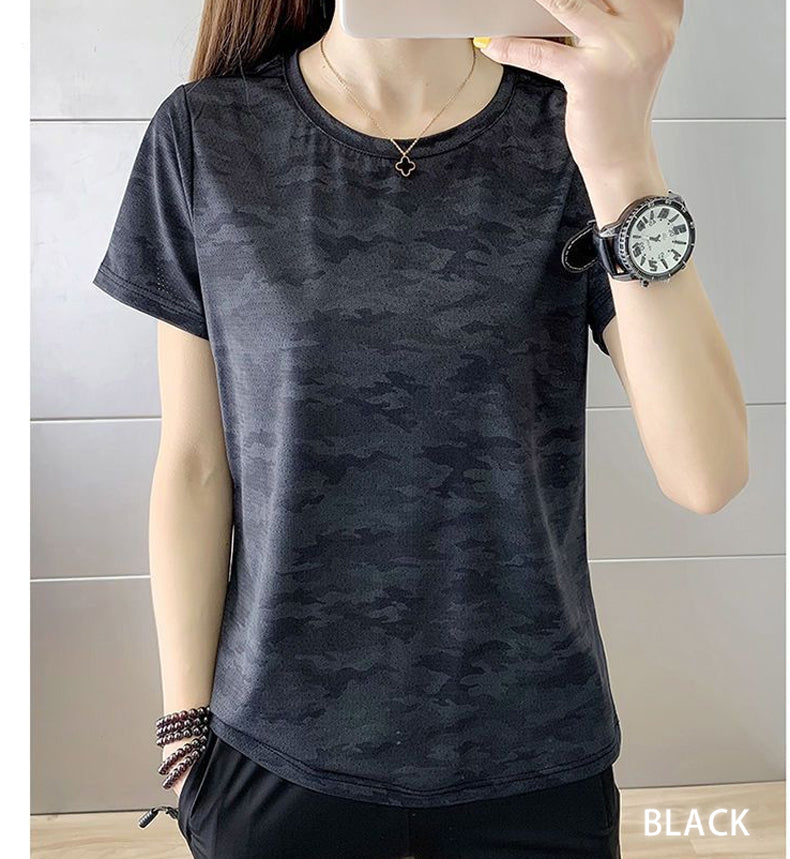 ひんやり 接触冷感 スポーツTシャツ ウェア クイックドライ ランニングTシャツ ウェア レディース 半袖 高弾力 ヨガ テニス 速乾性 吸水速乾シャツ
