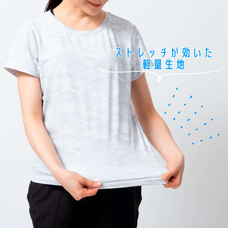 ひんやり 接触冷感 スポーツTシャツ ウェア クイックドライ ランニングTシャツ ウェア レディース 半袖 高弾力 ヨガ テニス 速乾性 吸水速乾シャツ