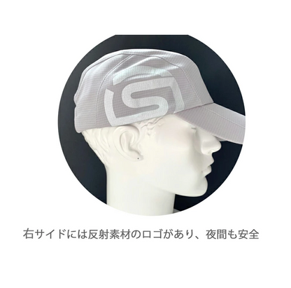 【大きめサイズ】ランニングキャップ 防風　飛ばない UVカット 反射ロゴ　メッシュ　ジョギング　 日よけ帽子　速乾　通気性 メンズ　レディース　軽量
