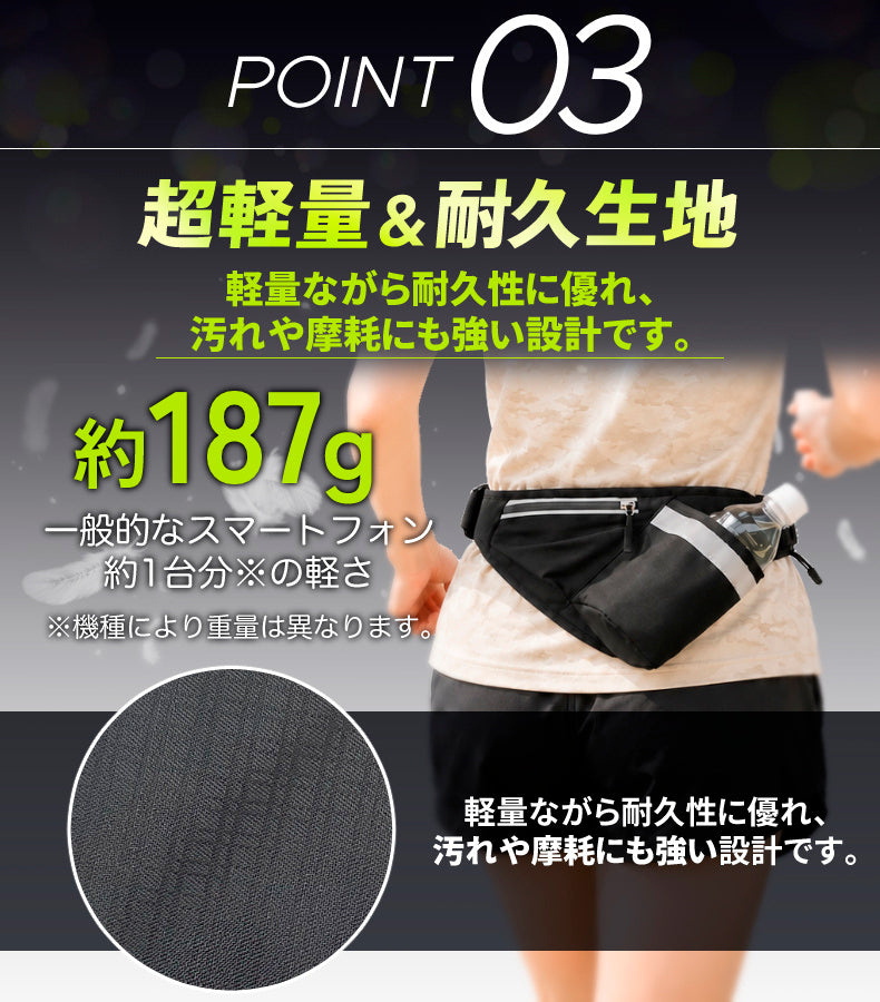 2026改良モデル PITAT PRO ランニングポーチ  揺れない 保冷機能　耐熱シート  給水ポケット ウエストバック ジョギング 　ボトルポーチ ランニング ポーチ ウエストポーチ 防水 洗濯可