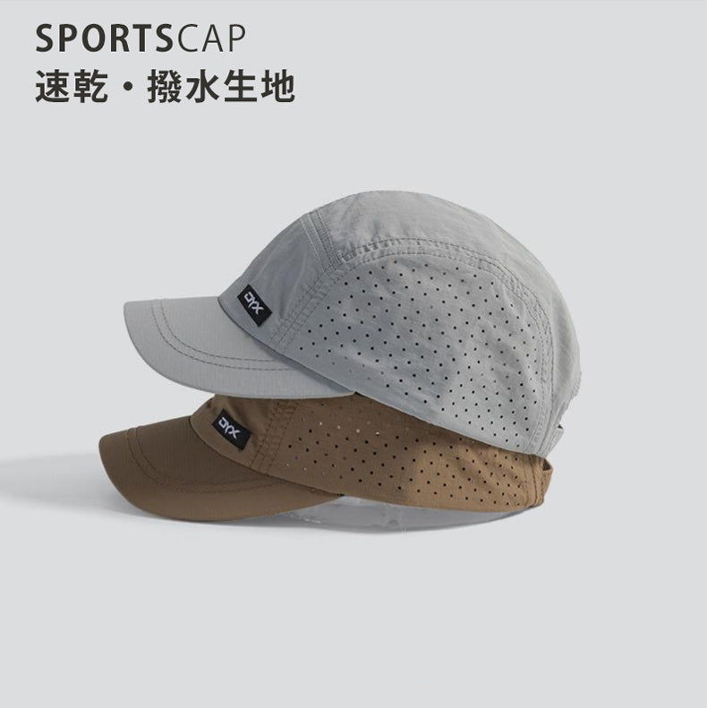 ランニングキャップ シンプルデザイン  飛ばない  UVカット 撥水加工 サイドメッシュ ジョギング 日よけ帽子　速乾　通気性 メンズ　レディース　軽量