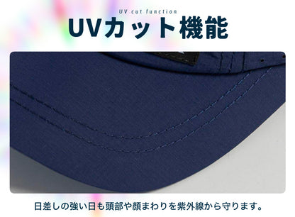 ランニングキャップ シンプルデザイン  飛ばない  UVカット 撥水加工 サイドメッシュ ジョギング 日よけ帽子　速乾　通気性 メンズ　レディース　軽量