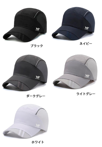ランニングキャップ 深め サステナブル素材 メッシュ UPF50+ UVカット 軽量 防水 反射材 スポーツキャップ ジョギング マラソン  通気性 帽子 メンズ レディース リサイクル素材